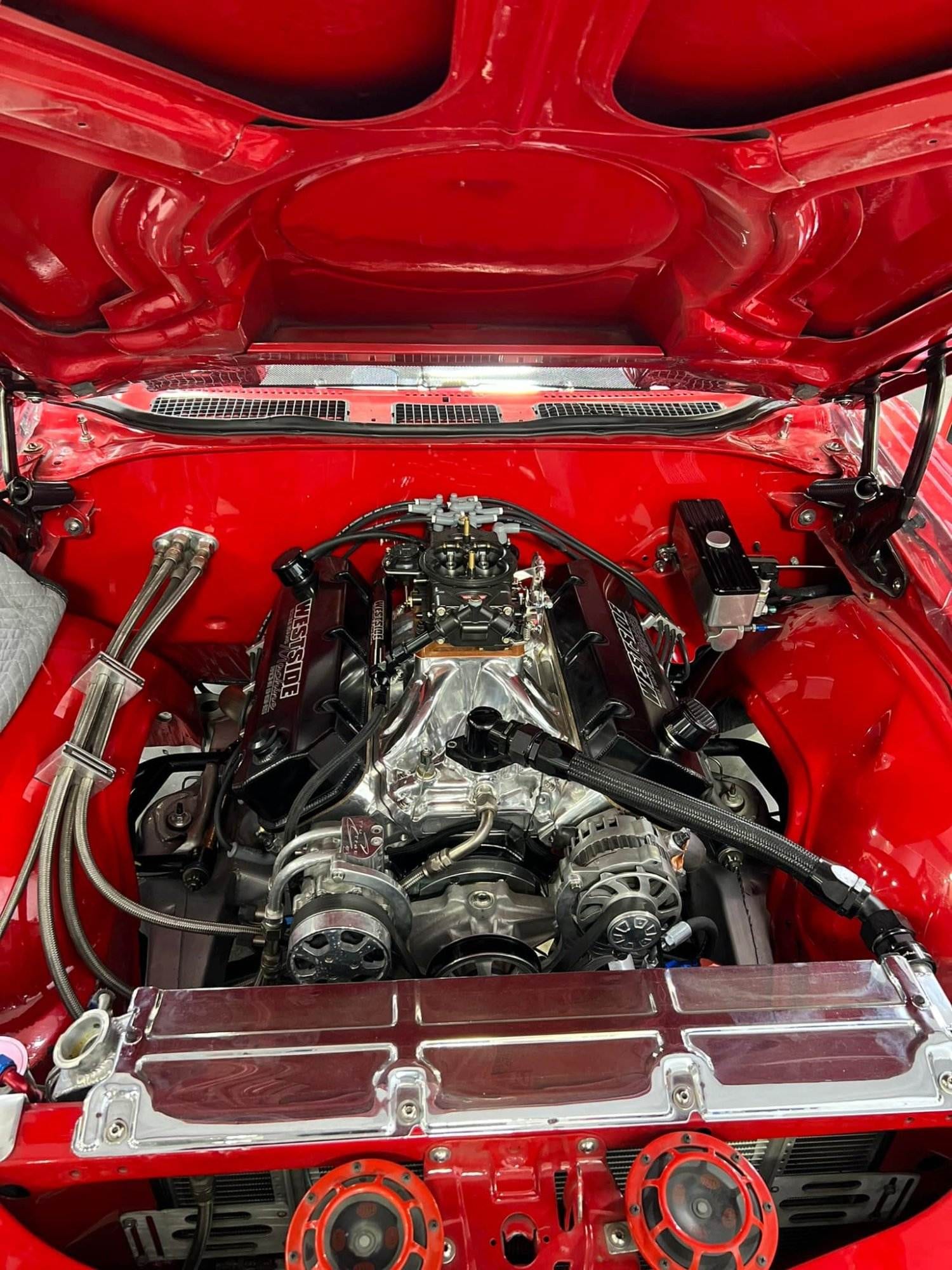 the engine of a car