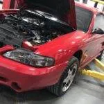 a car with the hood open